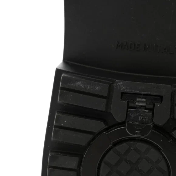 Chanel Calfskin Shearling CC Lace Up Boots 36.5 Black - Picture 11 of 11